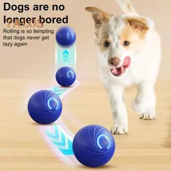 Катающийся мяч для домашних животных со светодиодной подсветкой, снятие скуки и стресса, умный интерактивный прыгающий мяч для кошек и собак, перезаряжаемый через USB, электрический автоматический движущийся трясущийся мяч оранжевый