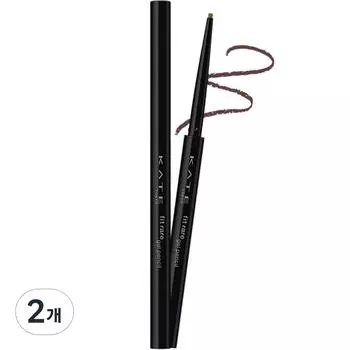 Kate Fit Rare Gel Pencil 0.08g, BR-2 Gel Deep Brown, 2 pcs.