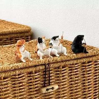 Kate Garden Fishing Cat набор из 4 предметов, украшения для аквариума, автомобильные аксессуары, декоративные реквизиты, корейские аксессуары для автомобилей