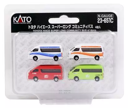 KATO Автобус Toyota Hiace Super Long Community Bus N Gauge 4 единицы 23-651C Диорама Принадлежности