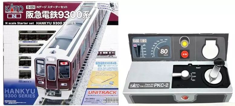 KATO Давайте начнем N Gauge Starter Set Hankyu Railway 9300 Series [KATO Driving Play Kit (Paper Craft)] Включенный набор железнодорожных моделей Вводная часть