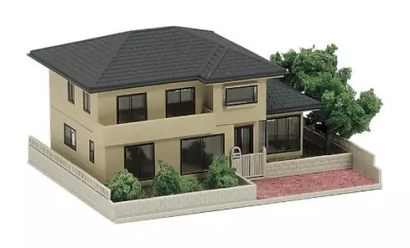 KATO Дом с садом N-колеи 1 бежевый железнодорожный моделедержатель 23-403A