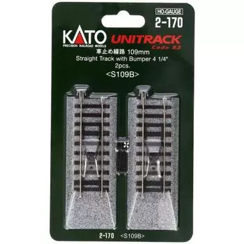 KATO HO gauge car stop track 109mm 2 pieces 2-170 Railway model supplies