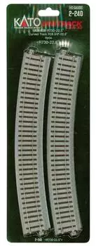 KATO HO gauge curved track 4 pieces railroad model supplies R730-22.5° 2-240