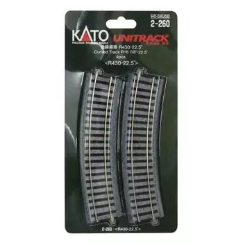 KATO HO gauge curved track R430-22.5° 4 pieces 2-260 railroad model supplies