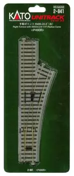 KATO HO Gauge Manual Point R490 Right Railway Model Supplies 2-841