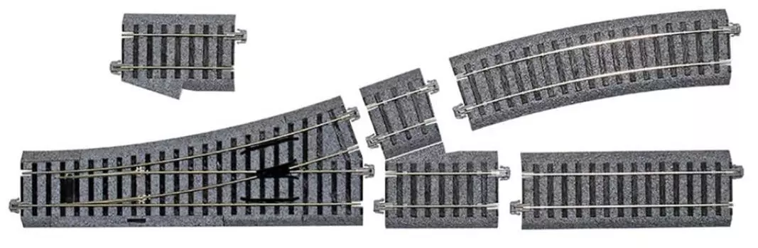 KATO HO Gauge Manual Point R550 Left Railway Model Supplies 2-852