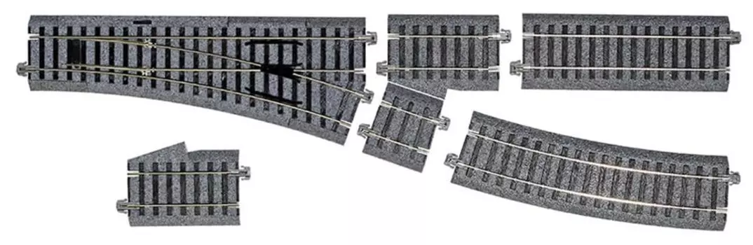 KATO HO Gauge Manual Point R550 Right Railway Model Supplies 2-853