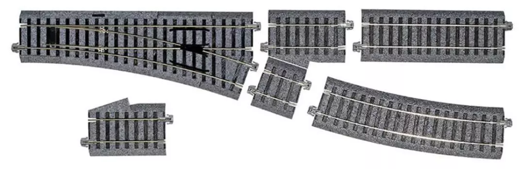 KATO HO Gauge Manual Point R550 Правая железнодорожная модель Supplies 2-853