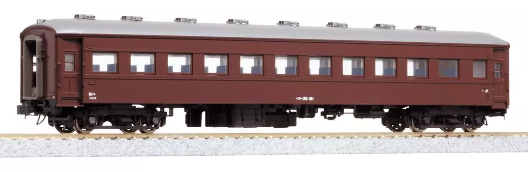 KATO HO Gauge OHA35 Коричневый Железнодорожный Пассажирский Вагон Модель 1-512