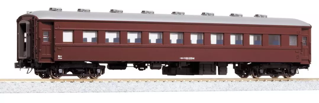 KATO HO Gauge Ohafu 33 Brown Railway Model Passenger Car 1-514