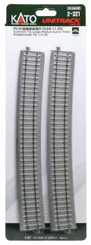 KATO HO gauge PC большой диаметр изогнутого пути Железнодорожные модели поставляются R1546-11.25° (4 шт) 2-321