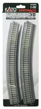 KATO HO gauge PC curved approach track 2 pieces each left and right Railway model supplies R790-22.5° 2-252