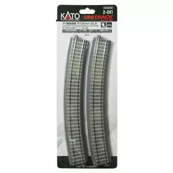 KATO HO gauge PC curved track R730-22.5° 4 pieces 2-241 Railway model supplies