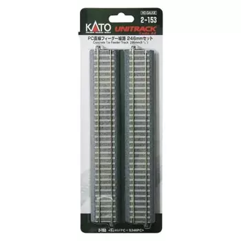 KATO HO gauge PC feeder track 246mm set 2-153 Железнодорожные принадлежности для моделей
