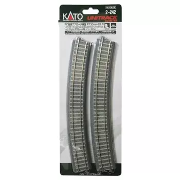 KATO HO gauge PC криволинейный подходной путь R730-22.5° по 2 шт. слева и справа 2-242 Принадлежности для моделей железных дорог