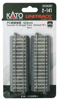 KATO HO gauge PC straight track 123mm 4 pieces Railway model supplies 2-141