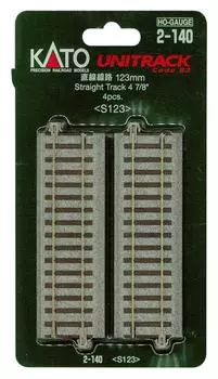 KATO HO Gauge Straight Track 123mm 4 Pieces Railway Model Supplies 2-140