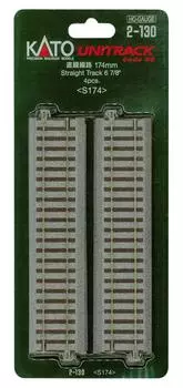 KATO HO Gauge Straight Track 174mm 4 Pieces Railway Model Supplies 2-130