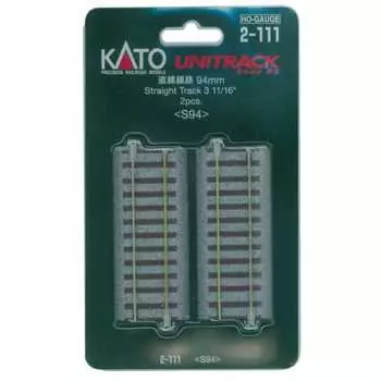 KATO HO Gauge Straight Track 94mm 2 Pieces 2-111 Railway Model Supplies
