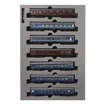 KATO N gauge 10 series sleeper express Aki 1967 7 car set Special project product 10-1302 model railway passenger car