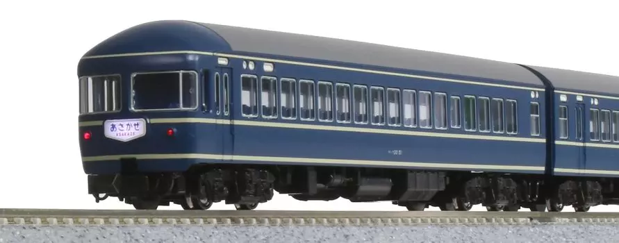 KATO N Gauge 20 Series Sleeper Express Asakaze Initial Formation Basic Set Железнодорожная модель пассажирского вагона синего цвета 8-вагонный 10-1725