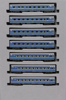 KATO N Gauge 20 Series Sleeper Express Asakaze Initial Formation Addition Set Железнодорожная модель пассажирского вагона синего цвета 7-вагонный 10-1726 синий