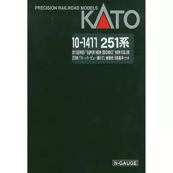 KATO N Gauge 251 Series Super View Dancer Новая краска 6-вагонный базовый набор 10-1411 Железнодорожная модель поезда