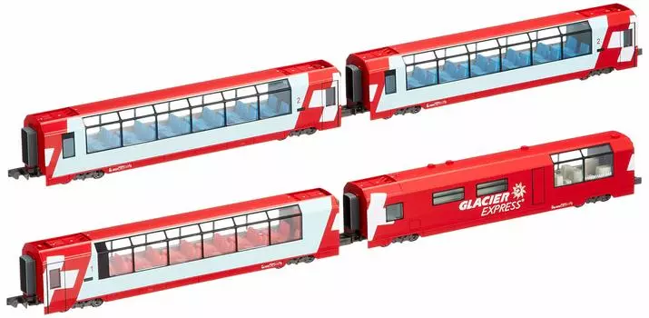 KATO N Gauge Alps Glacier Express Additional Set Railway Model Passenger Car 4-Car 10-1146