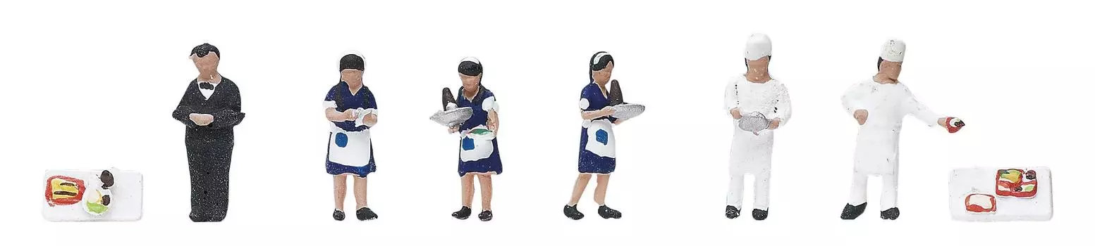 KATO N Gauge Blue Train Dining Car Diorama Supplies Crew/Navy 24-281