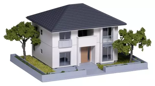 KATO N Gauge Дом с садом 2 Белые принадлежности для диорамы 23-404D