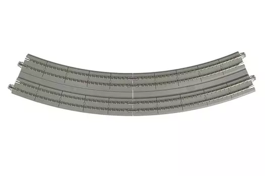 KATO N gauge double track slab track approach track 1 left and 1 right model railroad supplies R414/381-22.5° 20-188