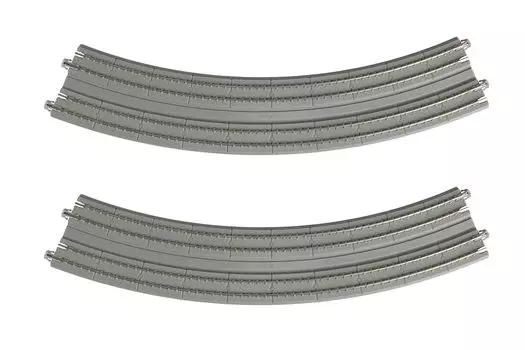 KATO N gauge double track slab track curved line 2 pieces Railway model supplies R414/381-45° 20-187