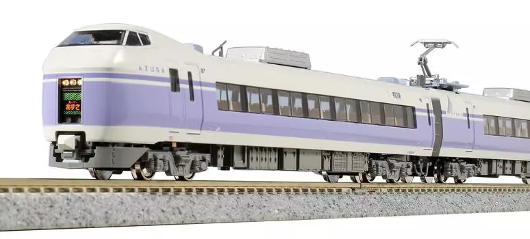 KATO N Gauge E351 Series Super Azusa Базовый набор Модель поезда Железнодорожный Фиолетовый 8-вагонный 10-1342