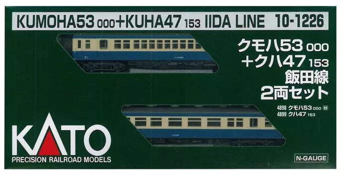 KATO N gauge Набор Линия Иида Модель железнодорожного поезда Kumoha53000+Kuha47153 2 вагона 10-1226
