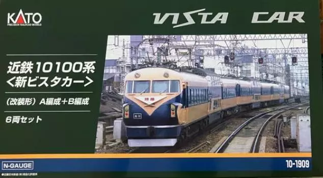 KATO N Gauge Kintetsu 10100 Series New Vista Car Renovated Type A Formation B Formation Set Железнодорожная модель поезда + 6 вагонов 10-1909