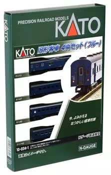 KATO N Gauge Old Passenger Car 4-Car Set (Blue) 10-034-1 Railway Model Passenger Car