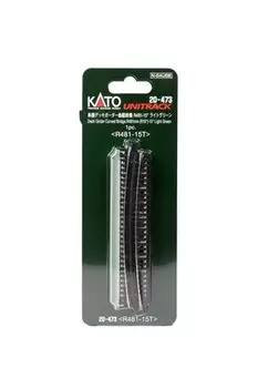 KATO N Gauge Single Track Deck Girder Curved Iron Bridge Light Green Railway Model Supplies R481-15° 20-473