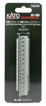 KATO N Gauge Single Track Deck Girder Iron Bridge Light Green Railway Model Supplies 20-459
