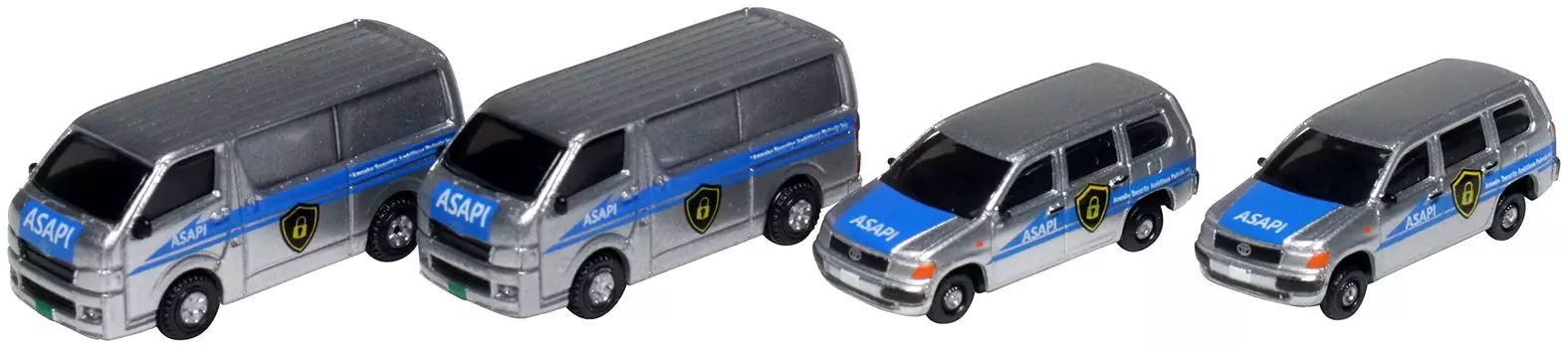 KATO N Gauge Toyota Hiace Long Pro Box Security Company (4 units) 23-653C Railway Model Supplies