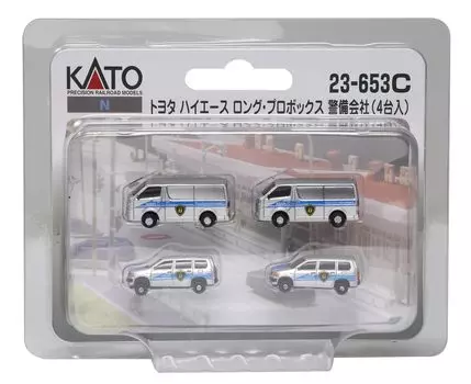 KATO N Gauge Toyota Hiace Long Pro Box Security Company Поставки железнодорожных моделей (4 единицы) 23-653С белый