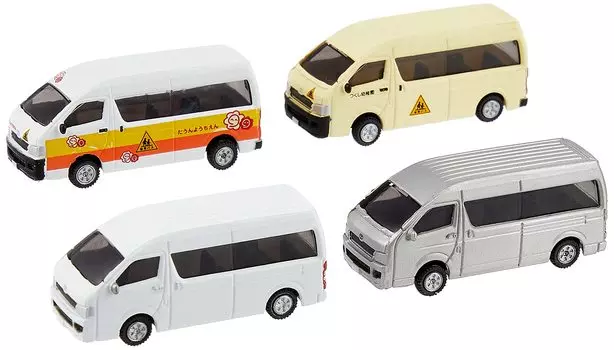 KATO N Gauge Toyota Hiace Super Long Детский сад Автобус Железнодорожные Модели Принадлежности (4 единицы) 23-651Б