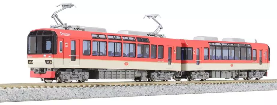 KATO N-колея Eizan Electric Railway 900 Series Kirara Red Railway Модель поезда 10-1471 красный