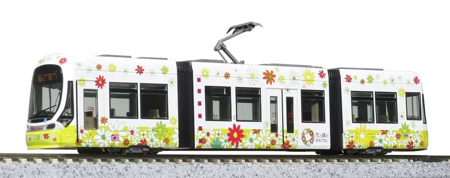 KATO Plastic N Gauge Hiroshima Electric Railway 1002 Flower Train Special Product 14-804-6 Модель железнодорожной модели поезда