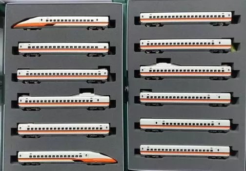 KATO Тайваньская высокоскоростная железная дорога 700T базовый набор-дополнение полный комплект Тайваньский Синкансэн 10-1476/10-1477 6 вагонов + 6 вагонов 12 вагонов белый