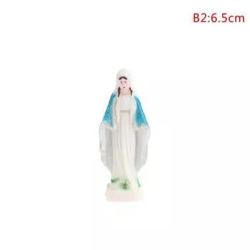 Католическая статуя Марии Мадонна Статуя Девы Марии ручной работы Иисус домашний декор подарок 6.5cm синий