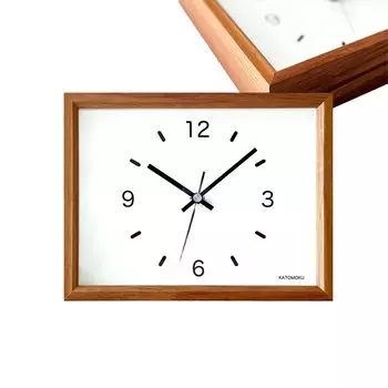 KATOMOKU двойные часы 2 настольные настенные часы с непрерывной секундной стрелкой коричневый орех km-53WA 22017050 мм коричневый