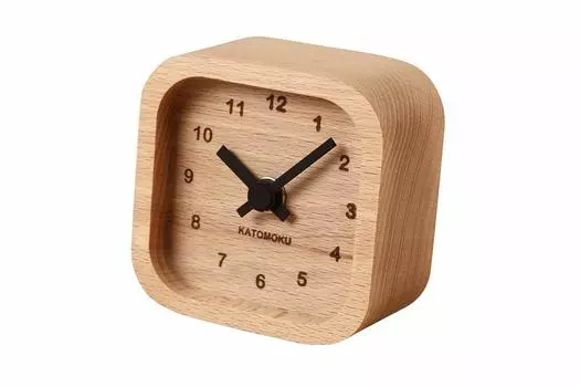 KATOMOKU muku мини-часы квадратные черные настольные часы деревянные km-25BK 858546 мм чёрный