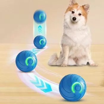 Катящийся мяч для питомца со светодиодной подсветкой Снятие стресса Скука Умный интерактивный кот оранжевый