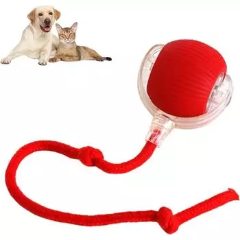 Катящийся шарик Chewie Ball для собак Chewie Doggie Ball Интерактивная игрушка-мяч для собак Интерактивная игрушка-мяч для кошек, 360° умный автоматический катящийся шарик для домашних животных серый